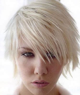 short blonde hairstyles 2010. Blonde Funky Short Hairstyle