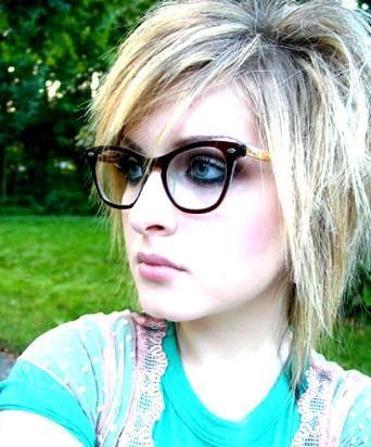 short haircuts for women with glasses. Short Emo Hairstyle