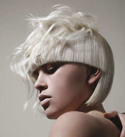 White Avant Garde Hairstyle