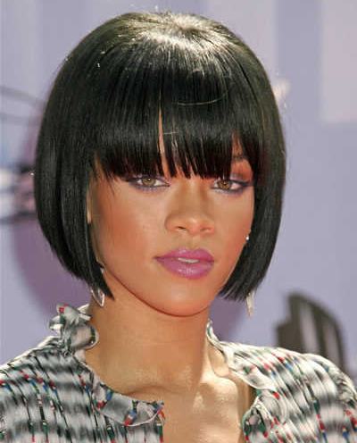 Rihanna With Short Bob Hairstyle