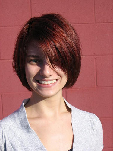 Maroon Short Bob Haircut