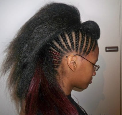 Long Braided Mohawk Hairstyle