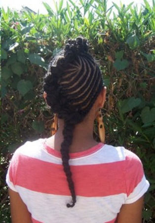 Impressive Braided Mohawk Hairstyle