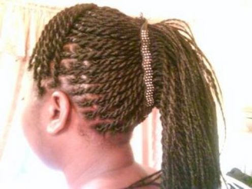 Micro Braids Ponytail