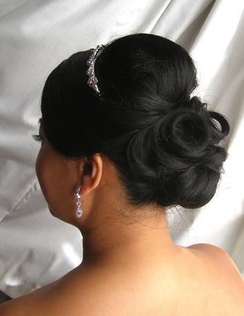 Black Updo Hairstyle For Bridal