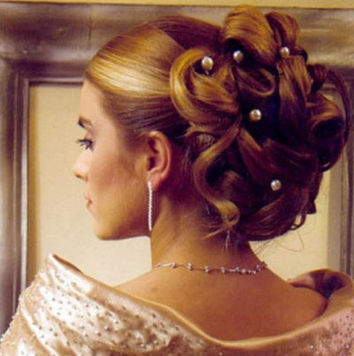Updo With Beads Hairstyle