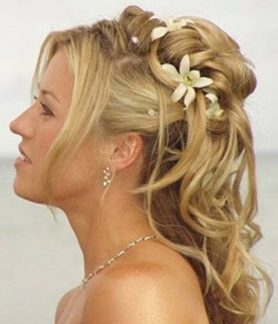 Blossoms Hairstyle For Bridals