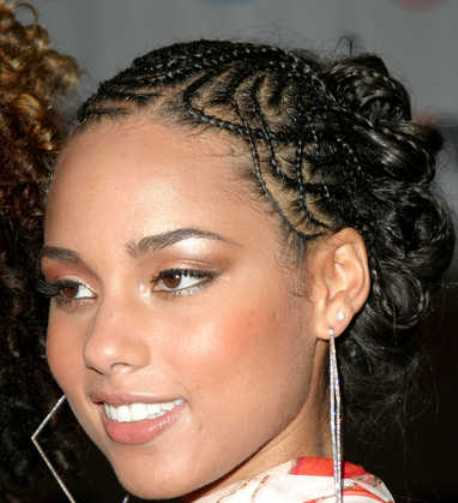 Micro Braids Updo Hairstyle