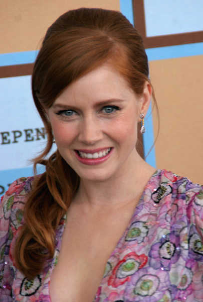 Amy Adams Auburn Ponytail Haistyle