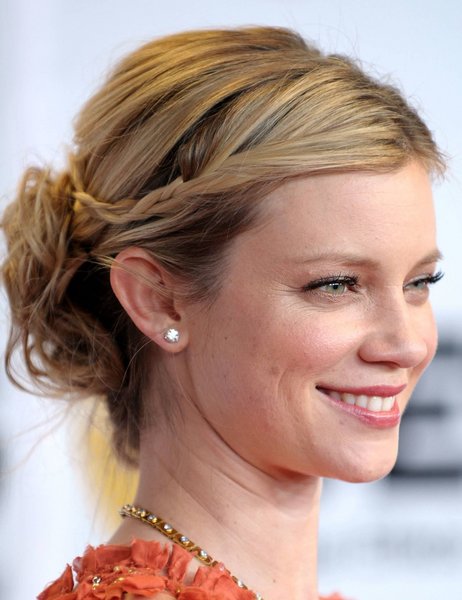 Amy Smart Braid Updo Hairstyle