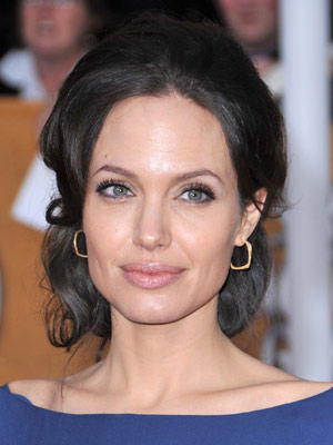 Stylish Updo Of Angelina Jolie