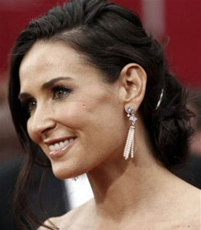 Demi Moore Stylish Updo Hairstyle
