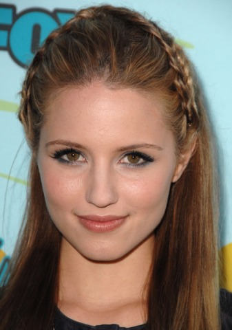 Dianna Agron Braided Hairstyle