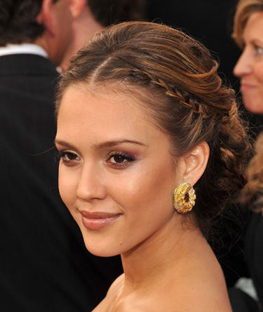 French Braid Updo Hairstyle