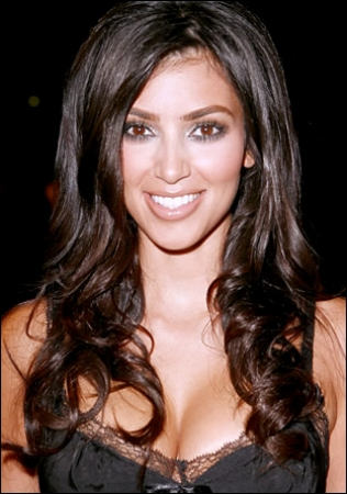 Kim Kardashian Curly Hairstyle