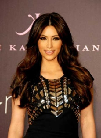Actress Kim Kardashian Hairstyle