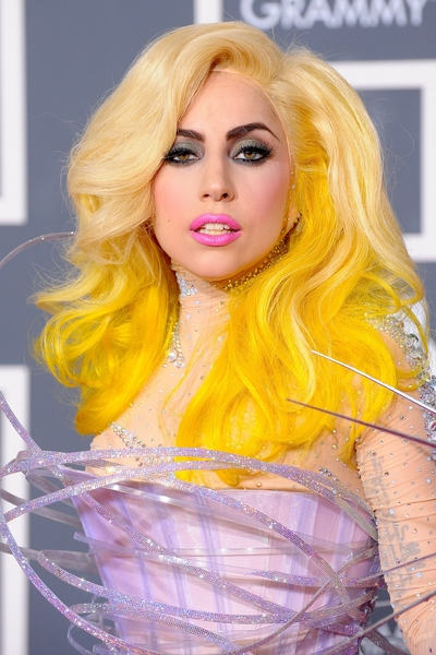 Lady Gaga Yellow Hairstyle