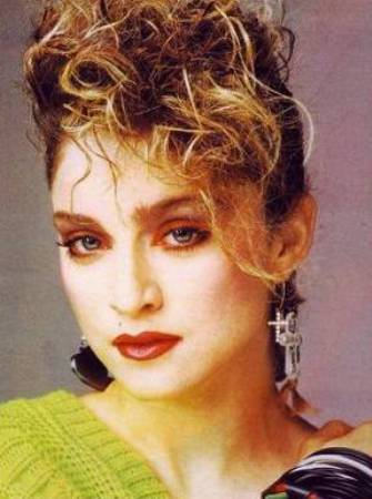 Madonna High Frizzy Hairstyle