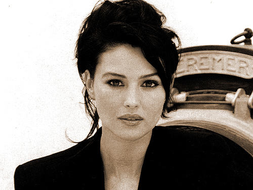 Monica Bellucci High Updo Hairstyle