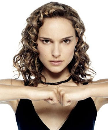 Natalie Portman Shoulder Length Curly Hairstyle