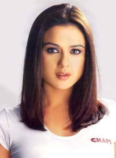 Preity Zinta Simple Medium Hairstyle