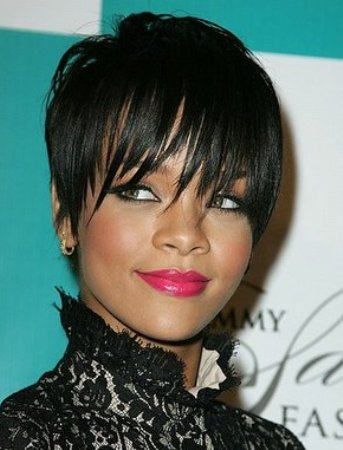 Rihanna Short Choppy Hairstyle