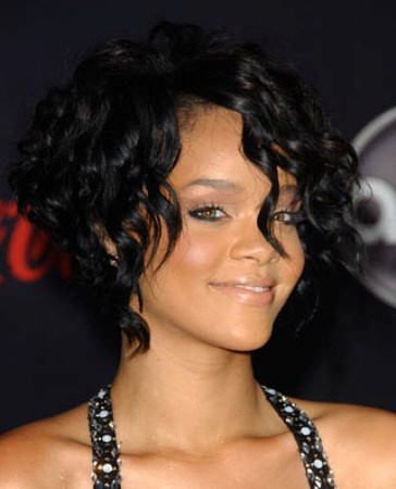 Rihanna Curly Hairstyle