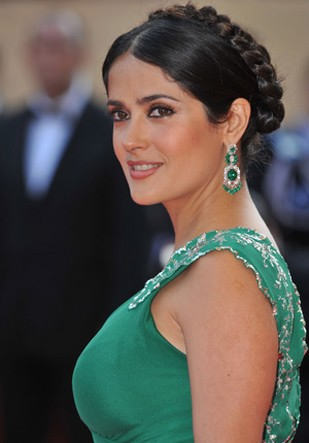 Salma Hayek Braided Hairstyle