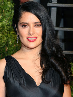 Salma Hayek Black Loose Wavy Hairstyle