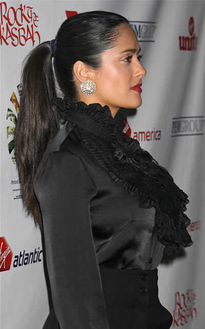 Salma Hayek Pony Hairstyle