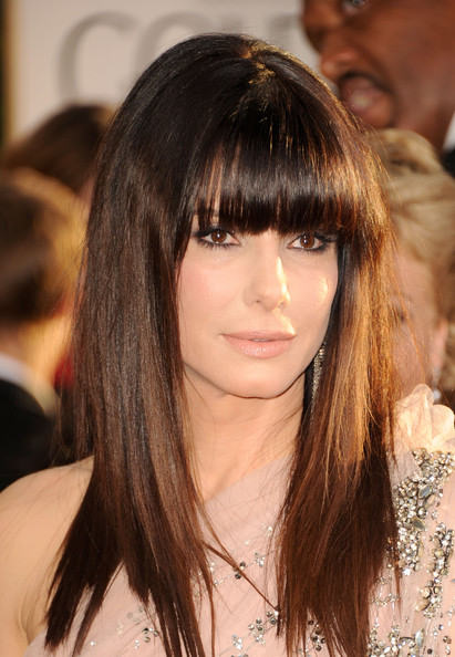 Sandra Bullock Hime Cut Hairstyle