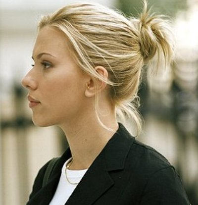 Scarlett Johansson Bun Hairstyle