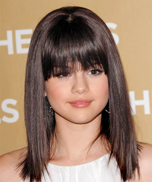 Selena Gomez Hime Cut Hairstyle