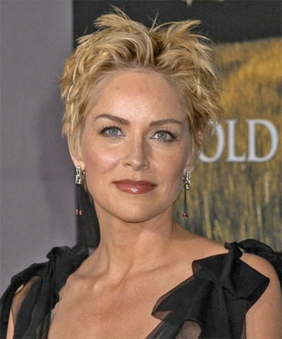 Sharon Stone Spiky Hairstyle