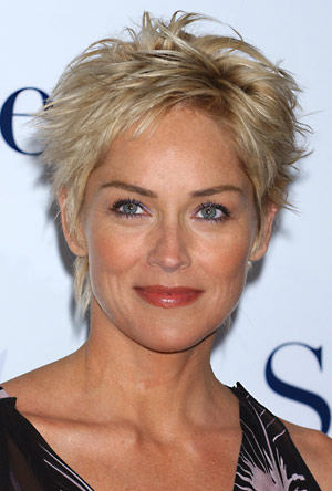 Sharon Stone Shining Hairstyle