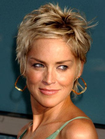 Charming Sharon Stone Hairstyle