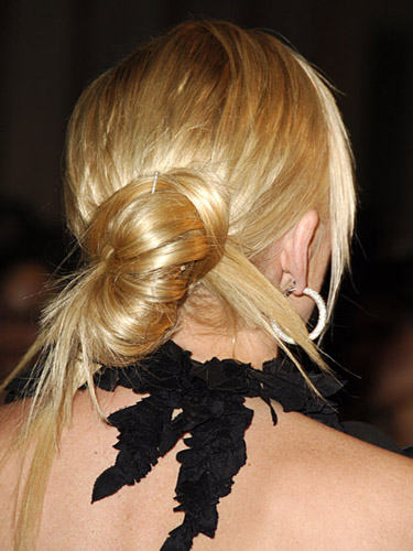 Sharon Stone French Bun Hairstyle