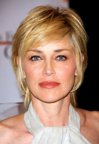 Sharon Stone Short Layered Hairstyle