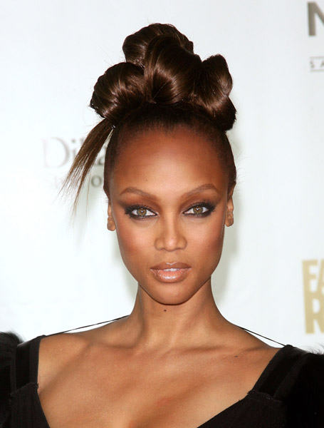 Tyra Banks Unique Updo Hairstyle