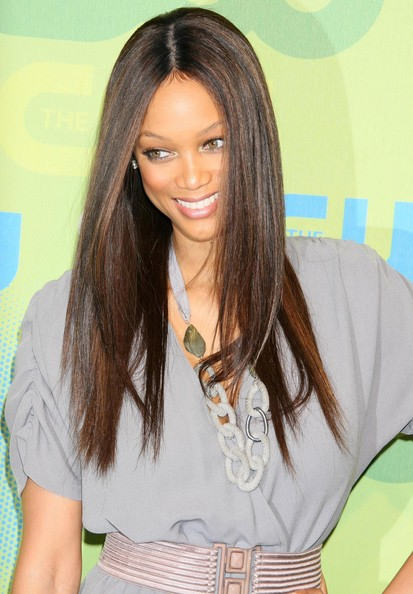 Tyra Banks Long Straight Hairstyle