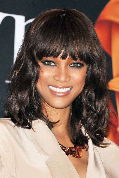 Tyra Banks Curly Hime Cut Hairstyle
