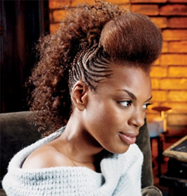 Cornrow Updo Hairstyle