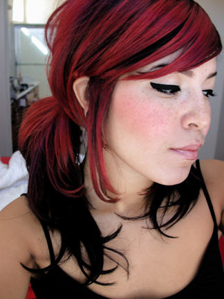 Red Emo Girl Hairstyle