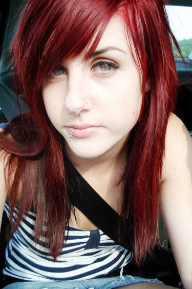 Red Emo Girl Hairstyle