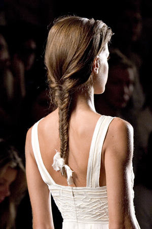 Simple French Braid Tail Hairstyle