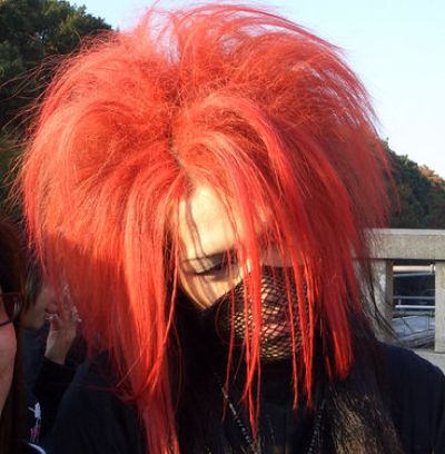 Red Goth Hairstyle