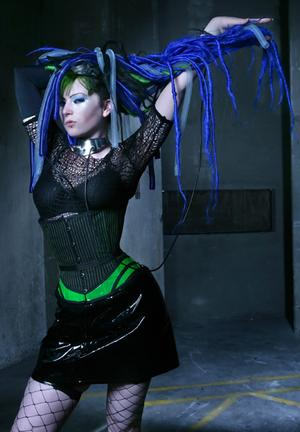 Blue Goth Hairstyle