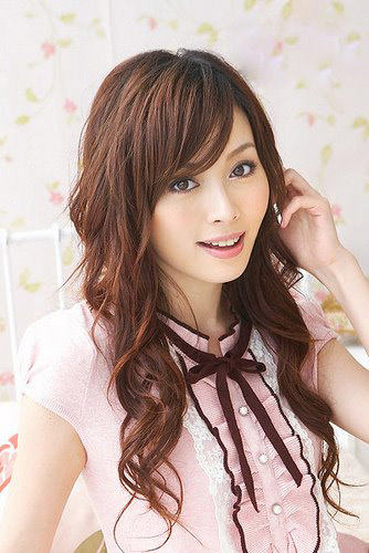 Long Curly Japanese Hairstyle