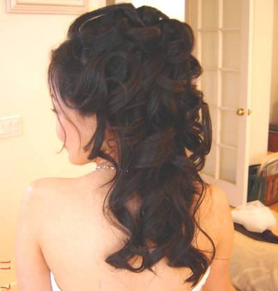 Crurly Prom Half Up Hairstyle