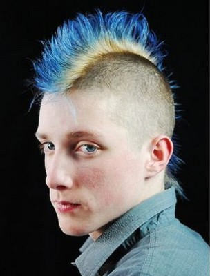 Blue Punk Hairstyle